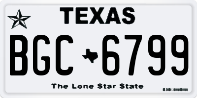 TX license plate BGC6799
