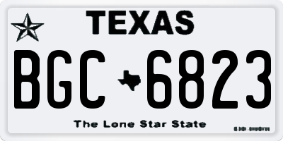 TX license plate BGC6823
