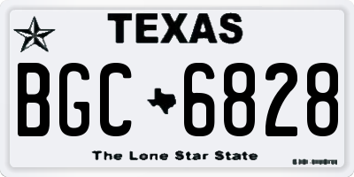 TX license plate BGC6828