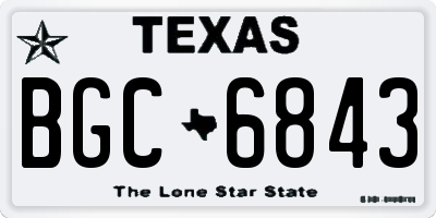 TX license plate BGC6843