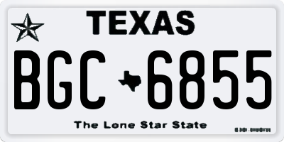 TX license plate BGC6855