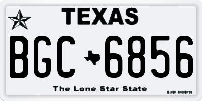 TX license plate BGC6856