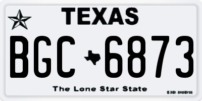 TX license plate BGC6873