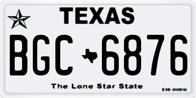 TX license plate BGC6876