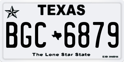 TX license plate BGC6879