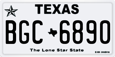 TX license plate BGC6890