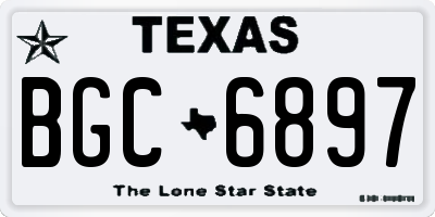 TX license plate BGC6897