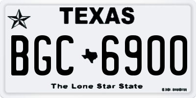 TX license plate BGC6900