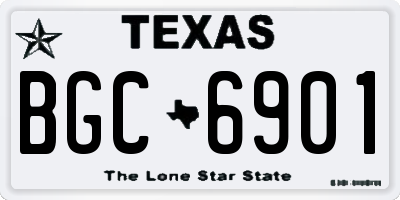TX license plate BGC6901
