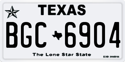 TX license plate BGC6904
