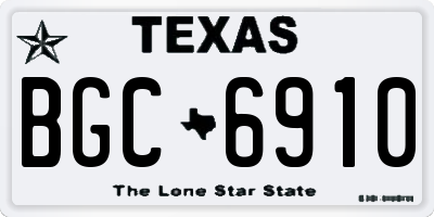 TX license plate BGC6910