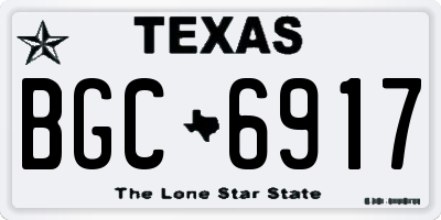 TX license plate BGC6917