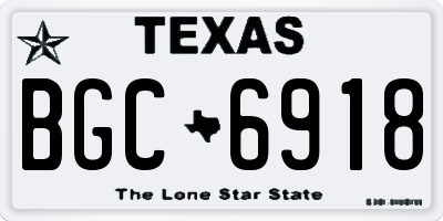 TX license plate BGC6918