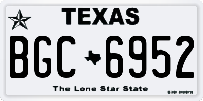TX license plate BGC6952
