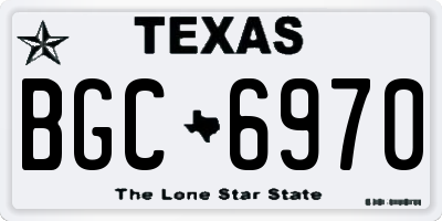 TX license plate BGC6970