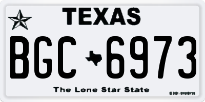 TX license plate BGC6973