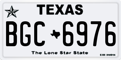 TX license plate BGC6976