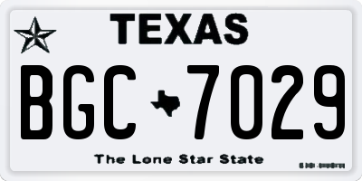 TX license plate BGC7029