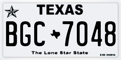 TX license plate BGC7048