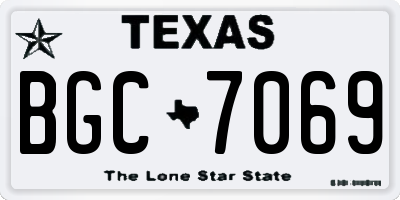 TX license plate BGC7069