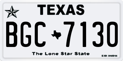 TX license plate BGC7130