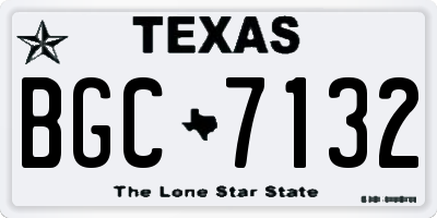 TX license plate BGC7132