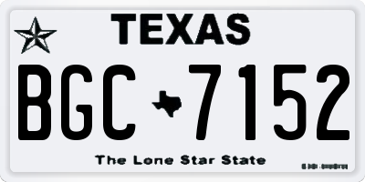 TX license plate BGC7152