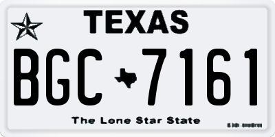 TX license plate BGC7161