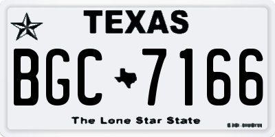 TX license plate BGC7166