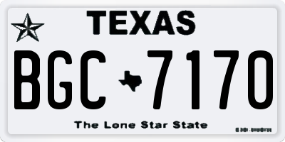 TX license plate BGC7170
