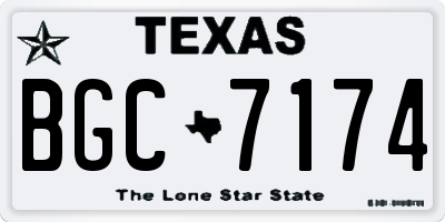 TX license plate BGC7174