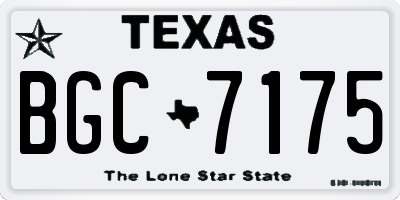 TX license plate BGC7175