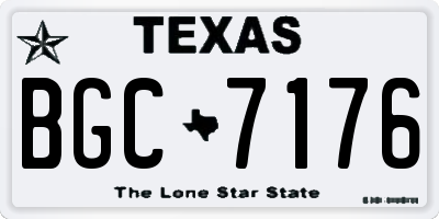 TX license plate BGC7176