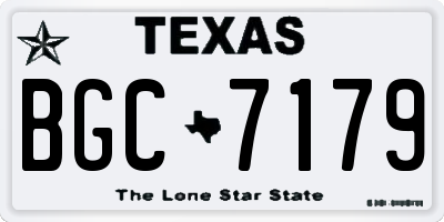 TX license plate BGC7179
