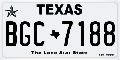 TX license plate BGC7188