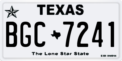 TX license plate BGC7241