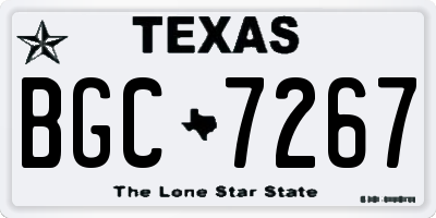TX license plate BGC7267