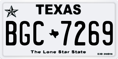 TX license plate BGC7269