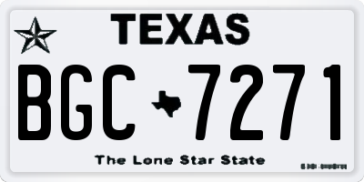 TX license plate BGC7271