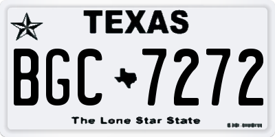 TX license plate BGC7272
