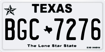 TX license plate BGC7276
