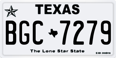 TX license plate BGC7279