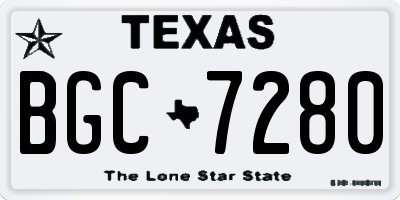 TX license plate BGC7280