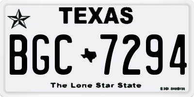 TX license plate BGC7294