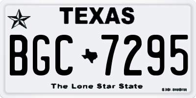 TX license plate BGC7295