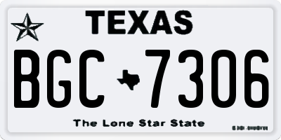 TX license plate BGC7306