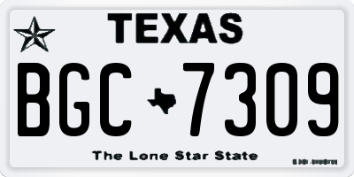 TX license plate BGC7309