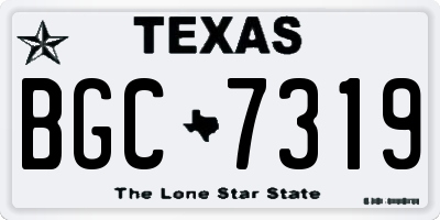 TX license plate BGC7319