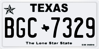 TX license plate BGC7329