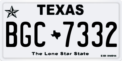 TX license plate BGC7332